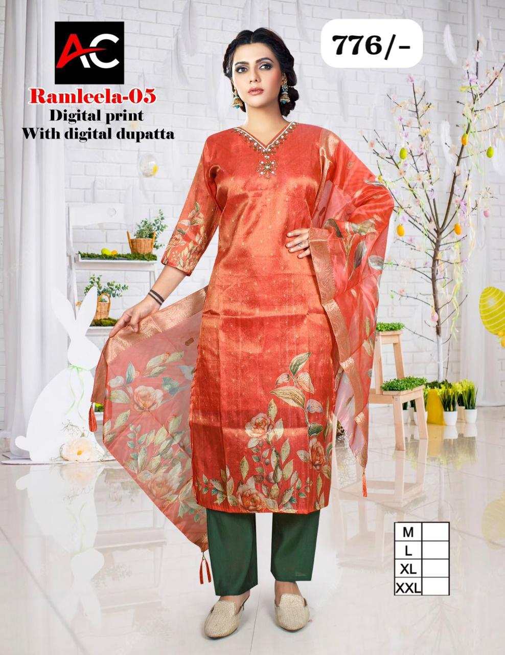 Ramleela-07 Digital Print Suit With Digital Dupatta