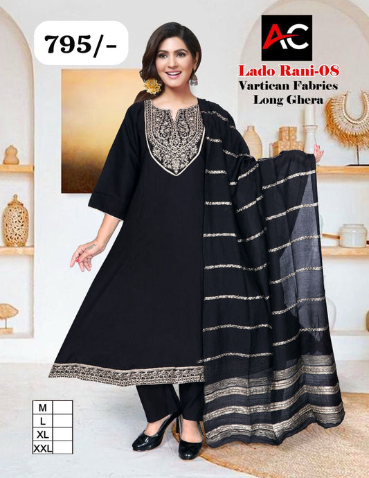 Lado Rani-07 | Vartican Fabric Suit Set (Long Ghera)